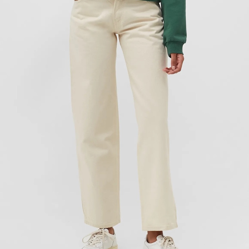 Like New Fiorucci Straight Leg Beige off white denim Jeans Angel Face - Picture 4 of 11
